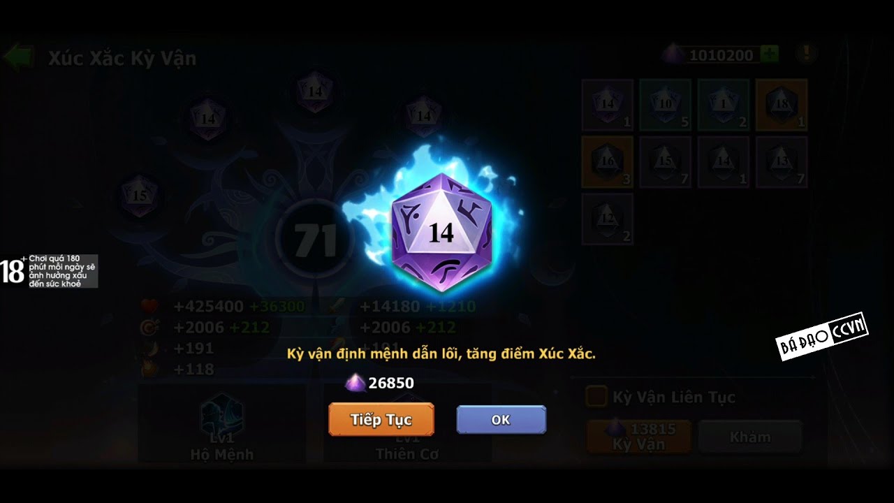 Castle Clash Dice of Fate lvl 10 Rolling - Quay Xúc Xắc Lv10 và Cái Kết 😬