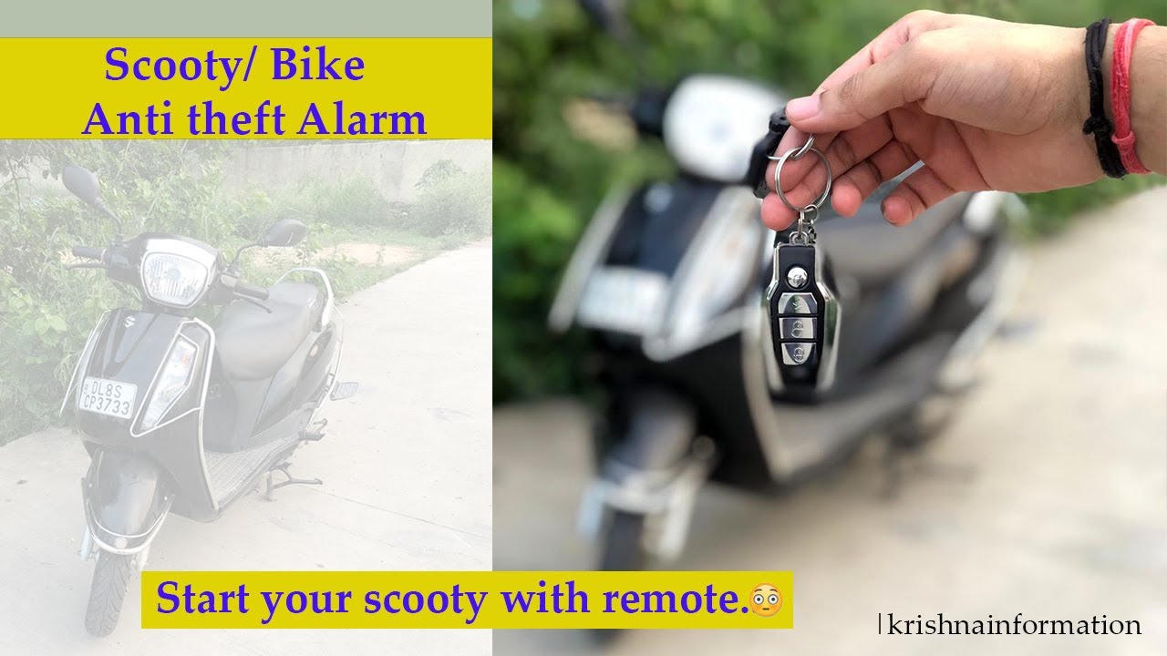 How to install anti-theft security alarm for all motorcycle's and scooty | #SuzukiAccess125