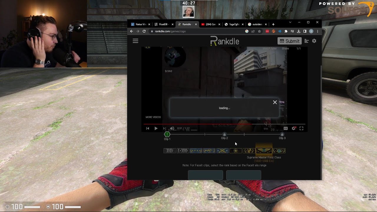 ohnePixel plays guess the CSGO rank