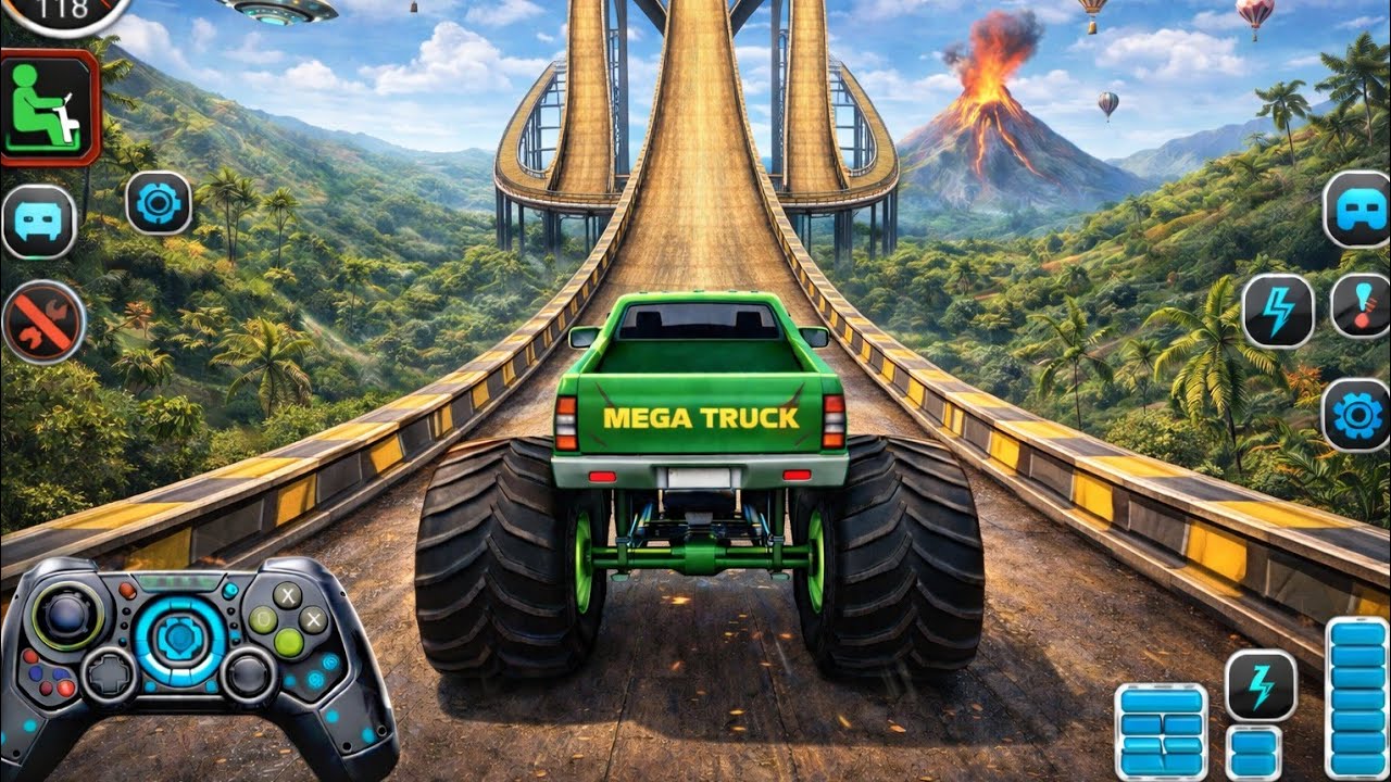🚨Monster Truck Mega Ramp Extreme Racing Mega Ramp Extreme stunts 💥