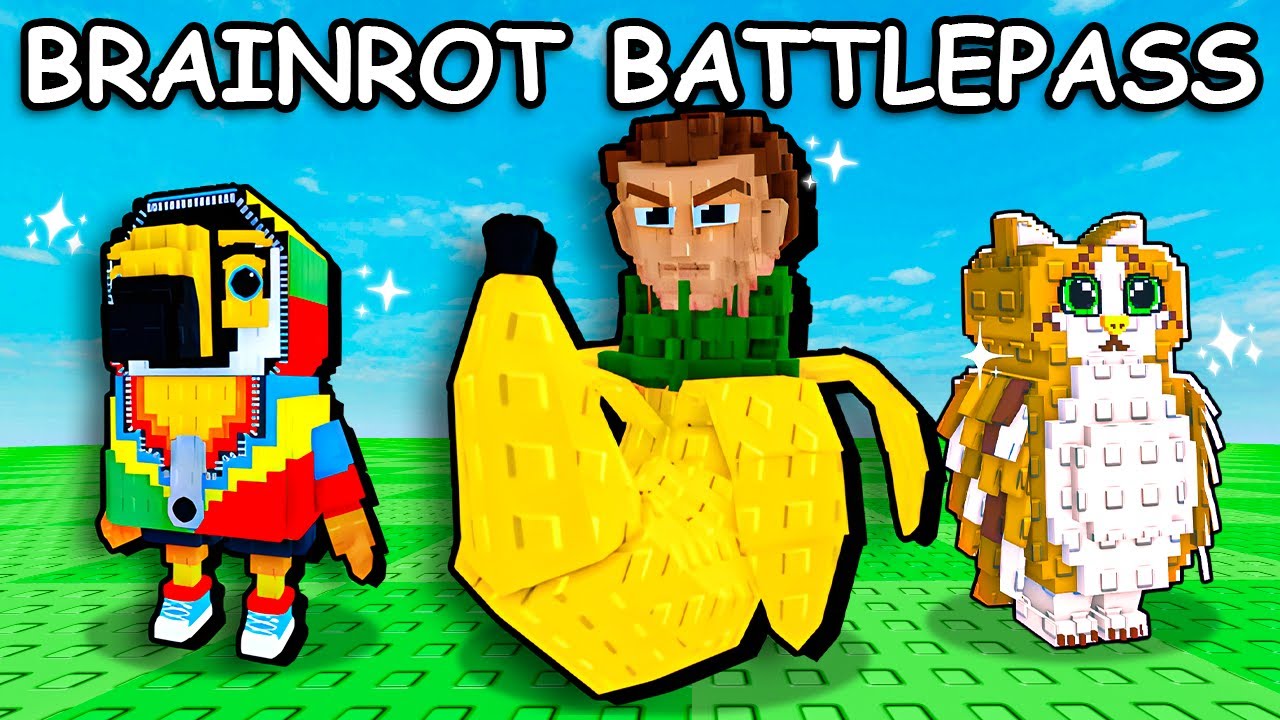 unlocking the FULL BRAINROT BATTLEPASS in Roblox scroll a brainrot...