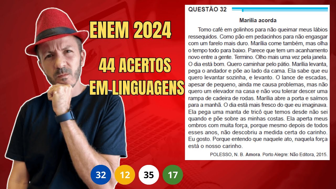 Enem 2024: Marília acorda - Tomo café em golinhos para não queimar meus lábios ressequidos.