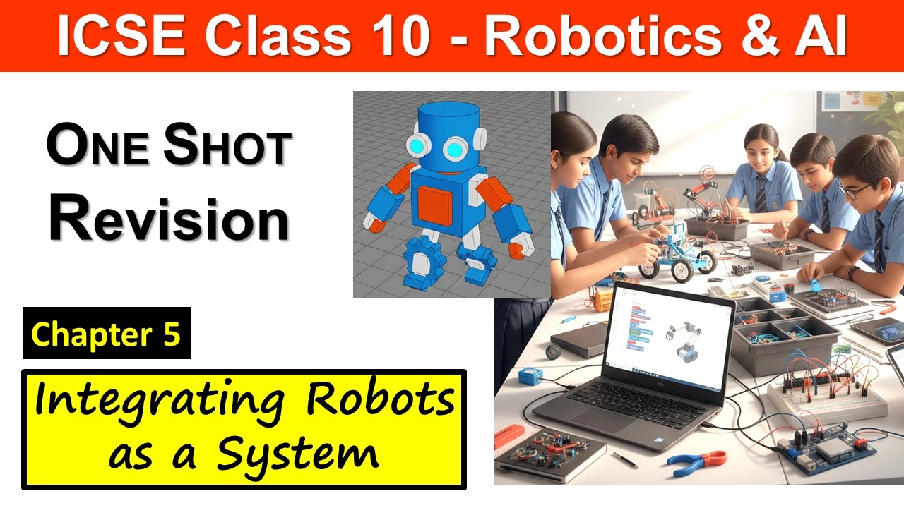 Ch5 Integrating Robots as a System | ICSE Class 10 Robotics & AI | Code 66 | TinkerCAD Simulation
