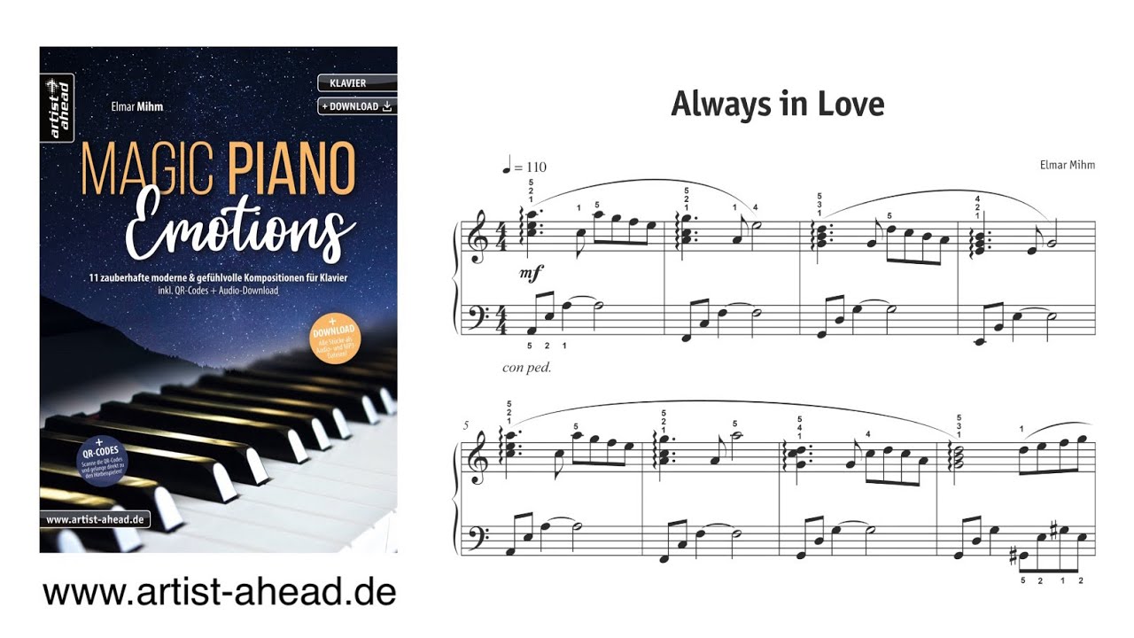 Always in Love - aus dem neuen Spielbuch für Klavier „Magic Piano Emotions“ von Elmar Mihm