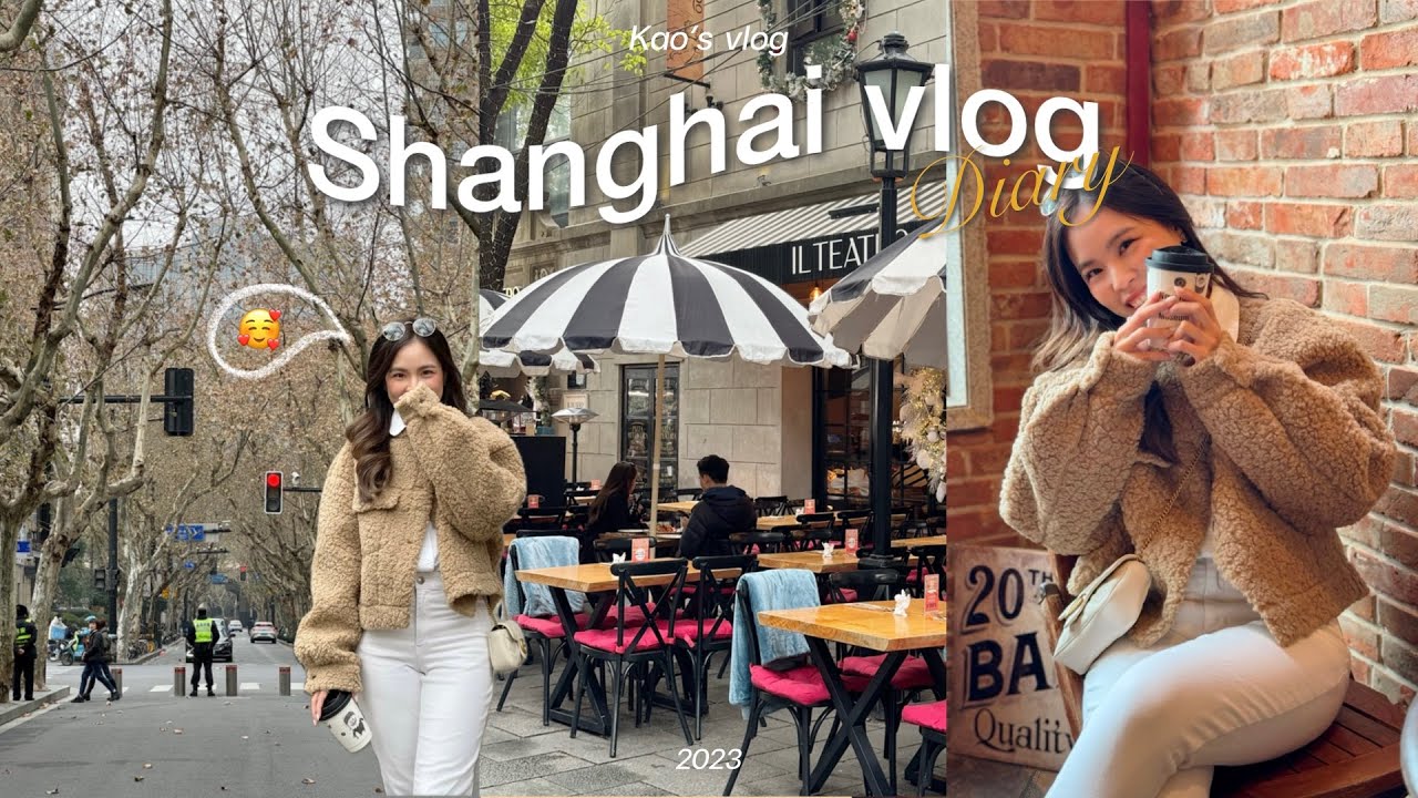 Shanghai vlog diary l cafe hopping, explore the city(Nanjing road, Xintiandi), ice skate