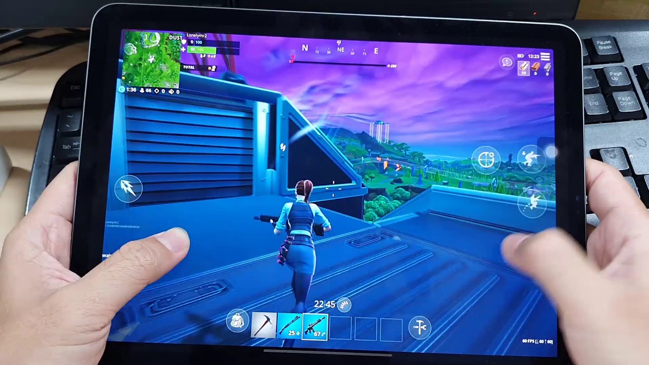 Test Game Fortnite on Apple iPad Pro 2018