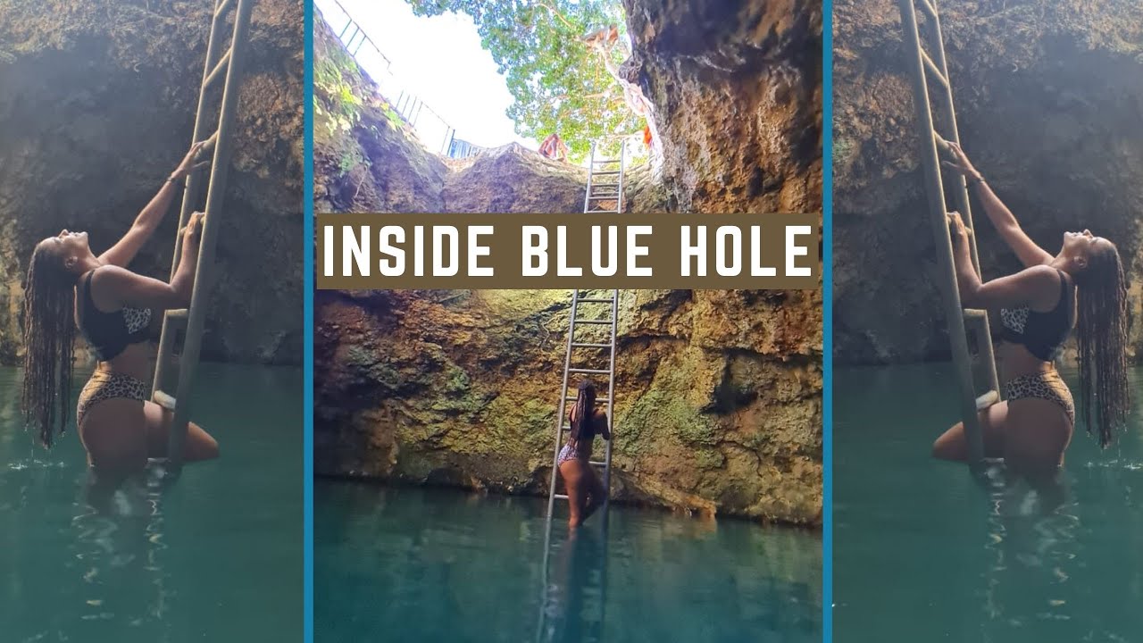 Jumped into 35ft Blue Hole Mineral Spring in NEGRIL, Jamaica | | Ricks Cafe Cliff Jump, #TravelVlog