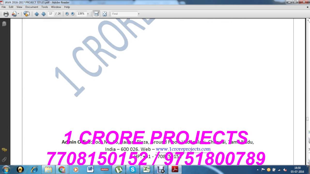 2016 - 2017 IEEE Projects | 2016 Java IEEE Projects list  | Final year Students projects 2016