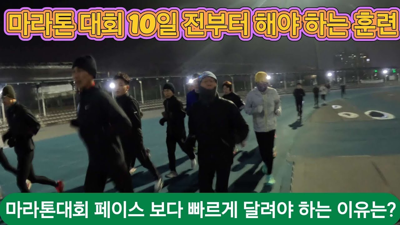 마라톤대회 10일전부터 꼭 해야하는 훈련은? #마라톤대회 #페이스지속주 #대구마라톤 