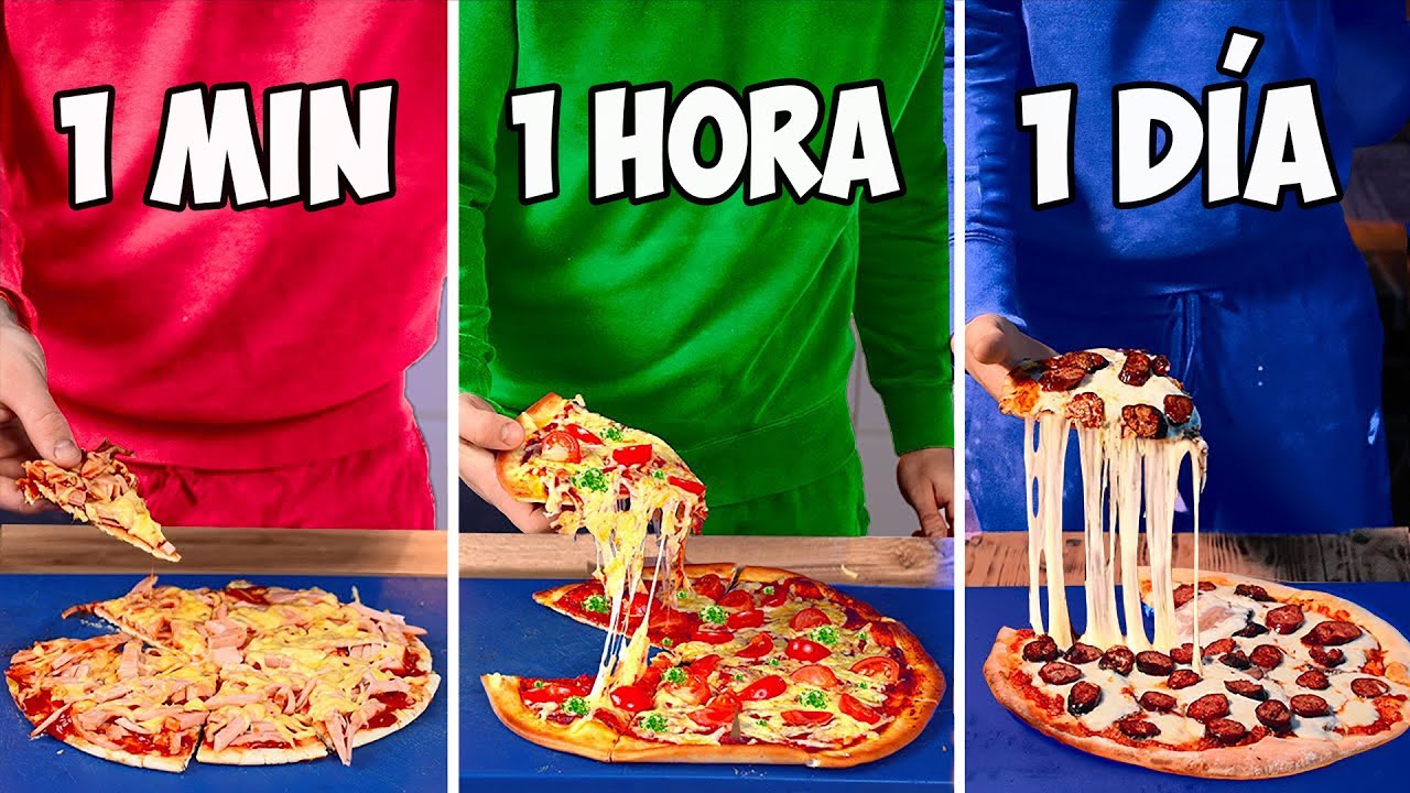 1 minuto vs. 1 hora vs. 1 día Pizza por VANZAI