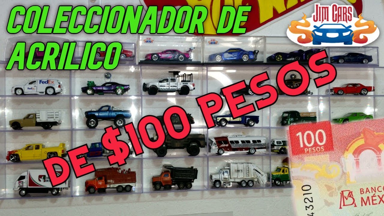 Como hacer un coleccionador de acrílico con $100 pesos, quedo de lujo! #JimCars
