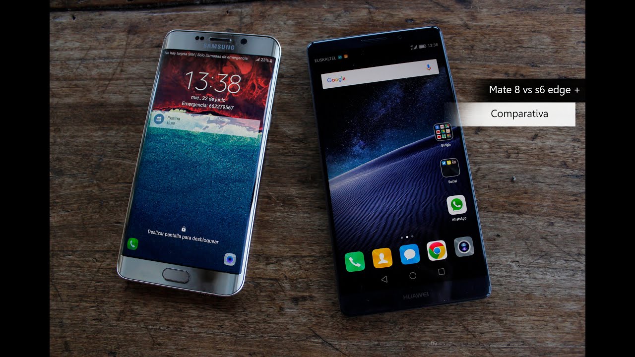 Huawei Mate 8 vs Samsung galaxy s6 edge +, dos grandes competidores