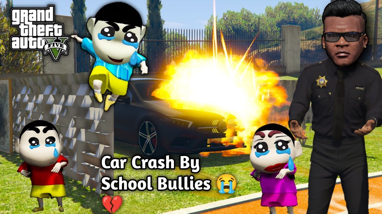 GTA 5: Shinchan Car Parking Banned Again😭Shinchan Car Destroy 😭Franklin Kill Everyone 💔 PS Gamester