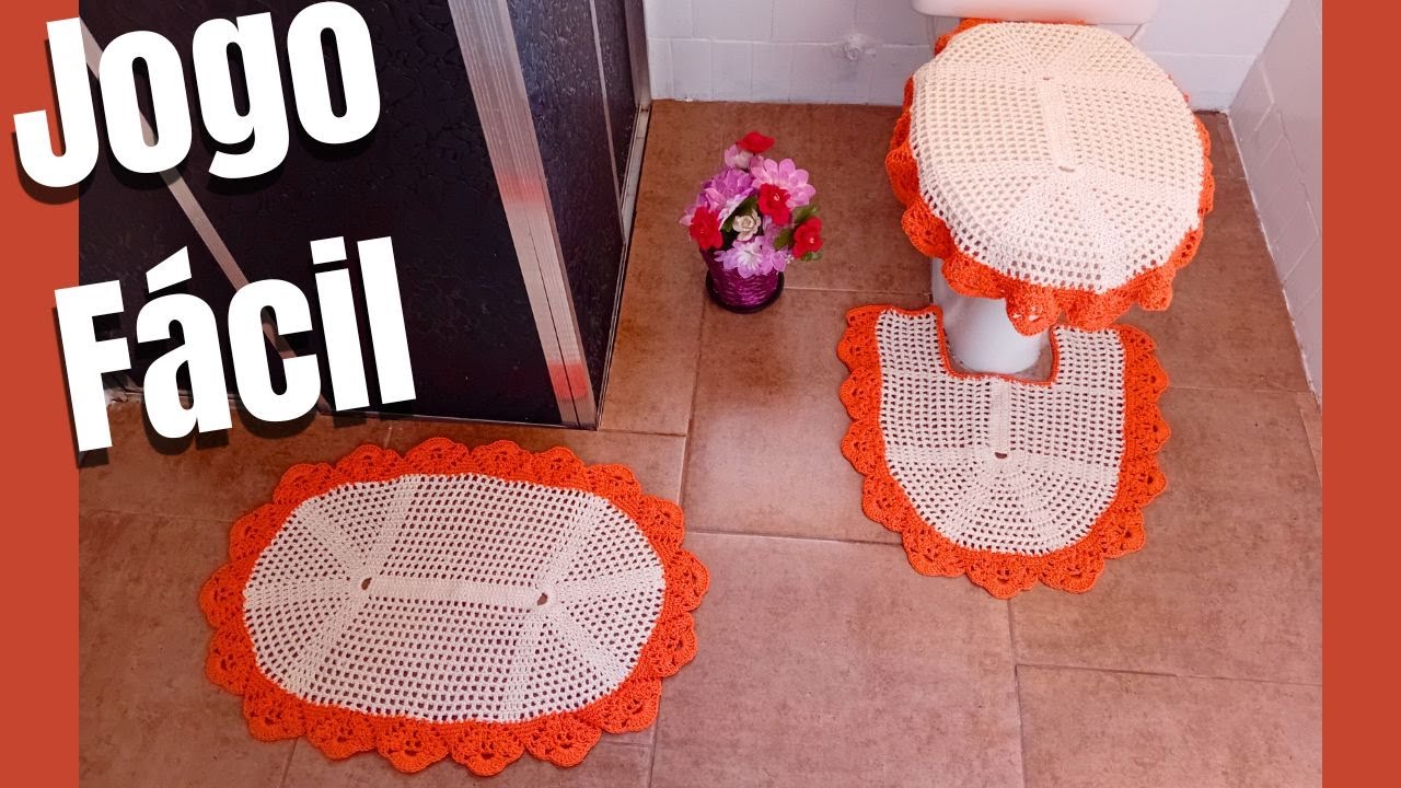 Tapete Frente do Vaso —Jogo de Banheiro em crochê Fácil
