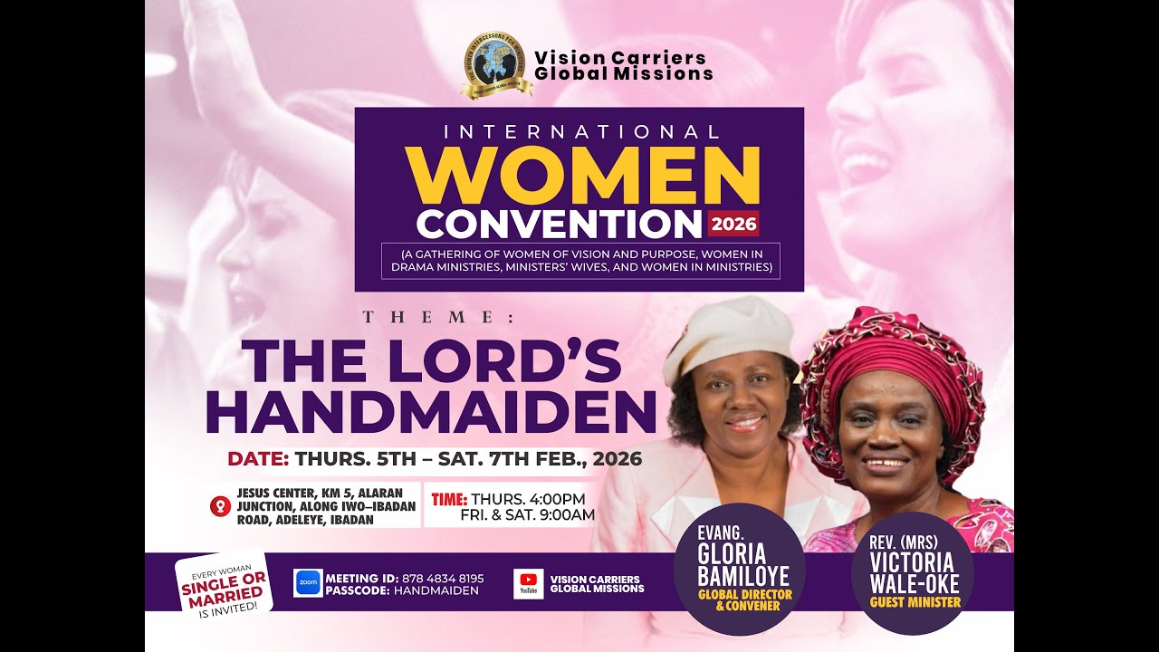 Vision Carriers Global Missions - International Women Convention || Day 3 - FINALE! || 7th Feb 2026