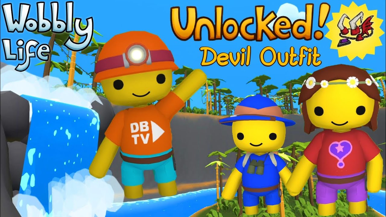 WE UNLOCKED THE DEVIL OUTFIT & THE WATERFALL TOUR WAS A DISASTER IN WOBBLY LIFE UPDATE v0.6.6