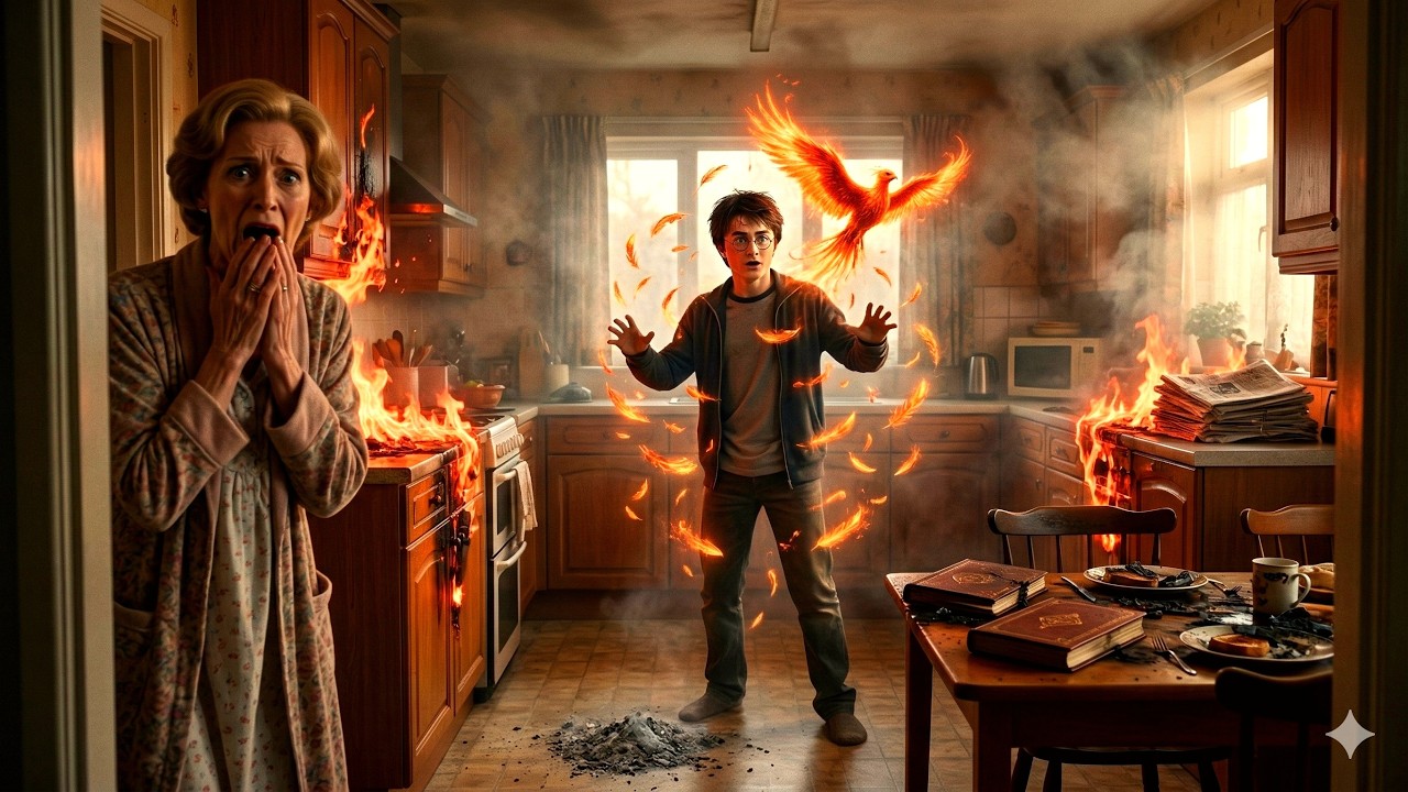 What If Harry Discovered He Was A Phoenix Animagus And Accidentally Set The Dursleys' Kitchen On Fir