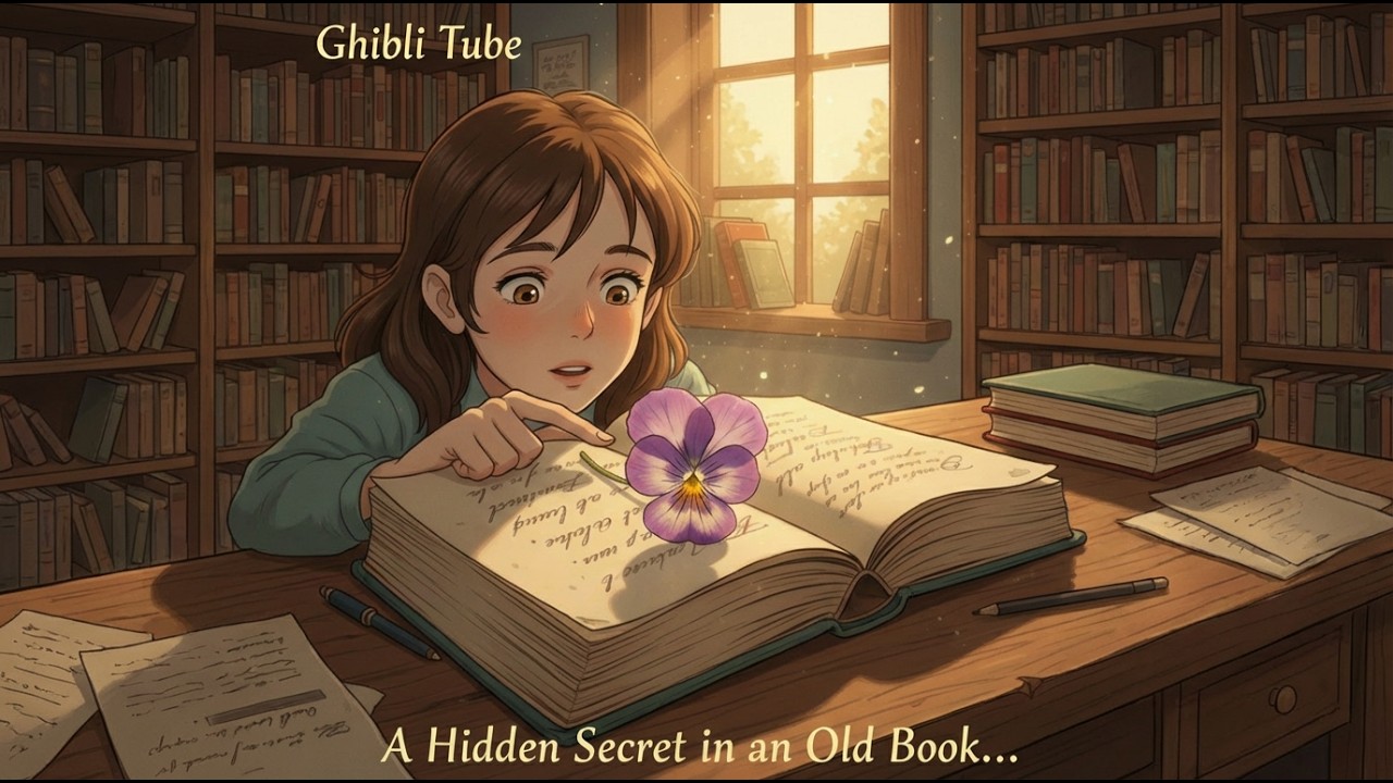Quiet Afternoon in an Old Bookstore  Finding a Dried Flower in a Forgotten Book 📖🥀