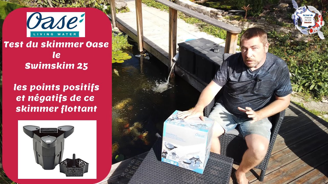 Test bassin skimmer Oase swimskim 25 l'aspirateur de surface pour bassin de jardin