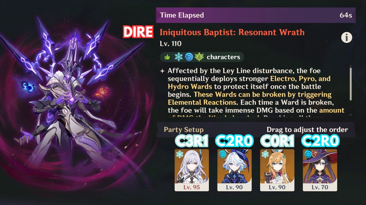 6.2 Stygian Onslaught Dire Baptist | 64s Clear | C3R1 Skirk