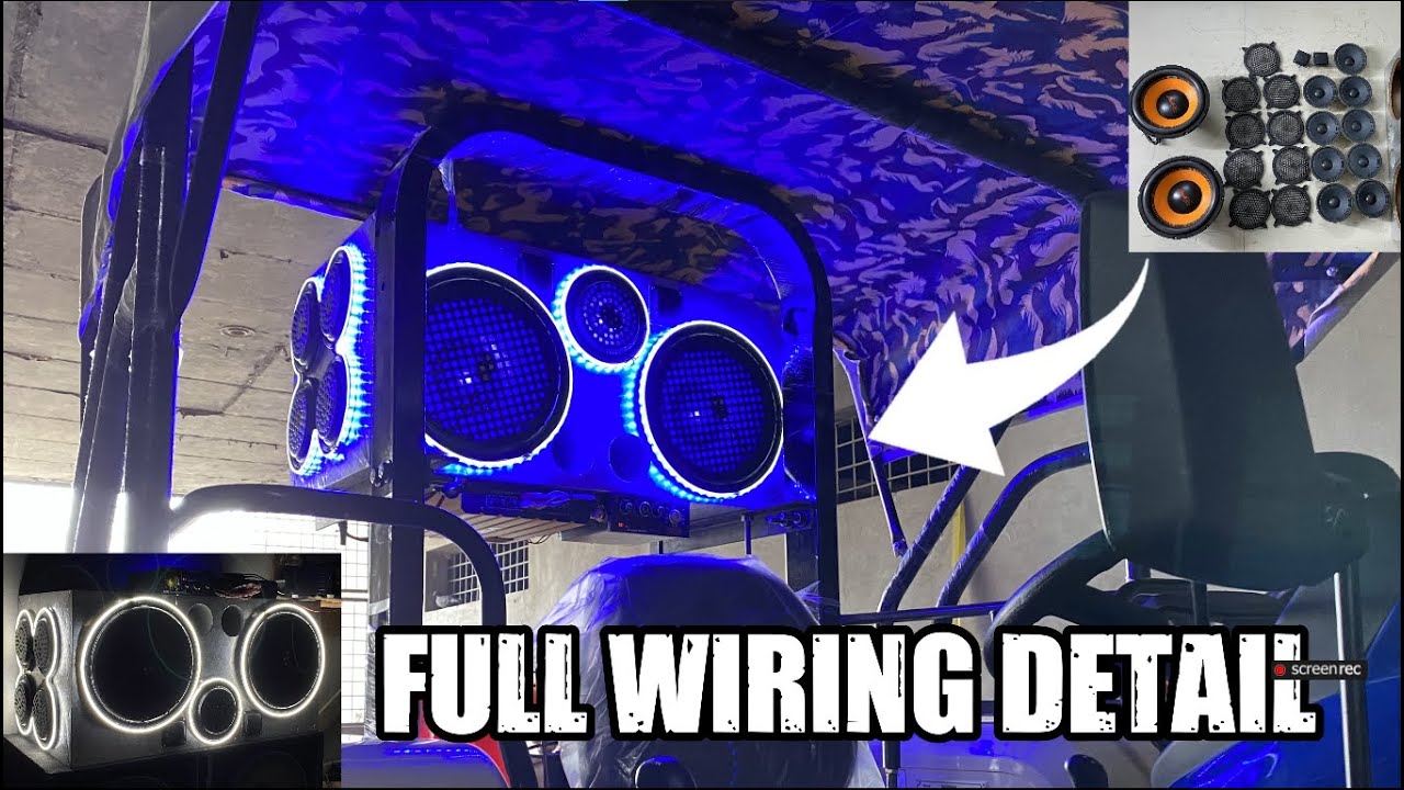 TRACTOR MUSIC  SYSTEM | HOW TO CONNECT NEON LIGHT WITH BASS |12 volt relay led lights hacks