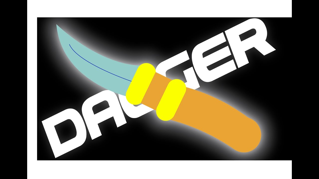 Curved Blade Dagger Design | Adobe Illustrator | Abaid Graphic Studio | Dagger | Curved Dagger