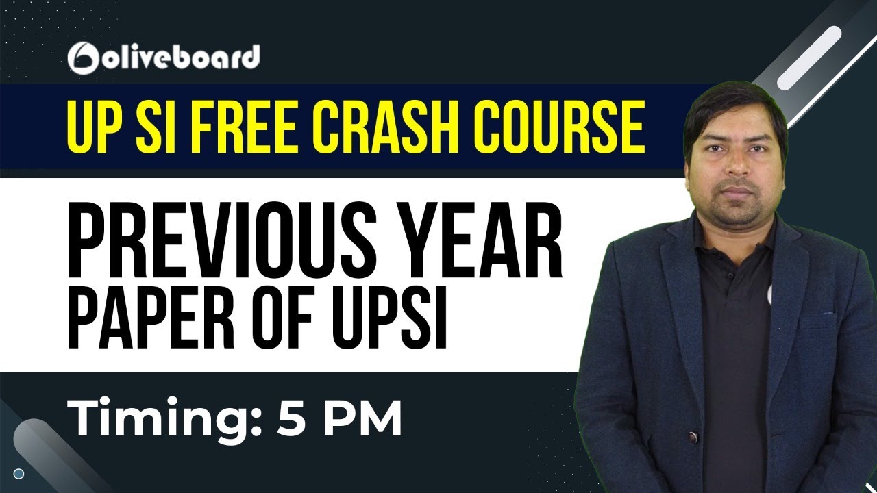 UP SI Free Crash Course | Previous Year  Paper of UPSI(GS) | Rohit Sir