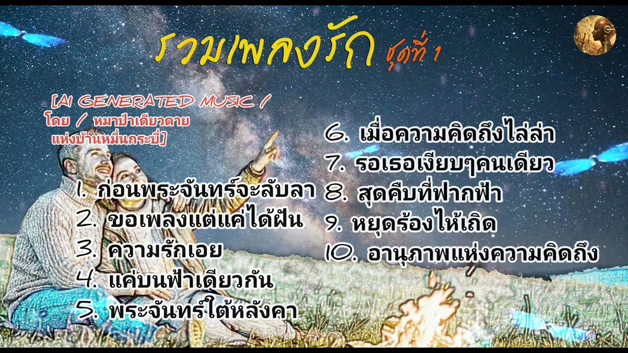 รวมเพลงรัก ชุดที่ 1 [AI Generated Music / โดย / หมาป่าเดียวดาย แห่งบ้านหมื่นกระบี่]