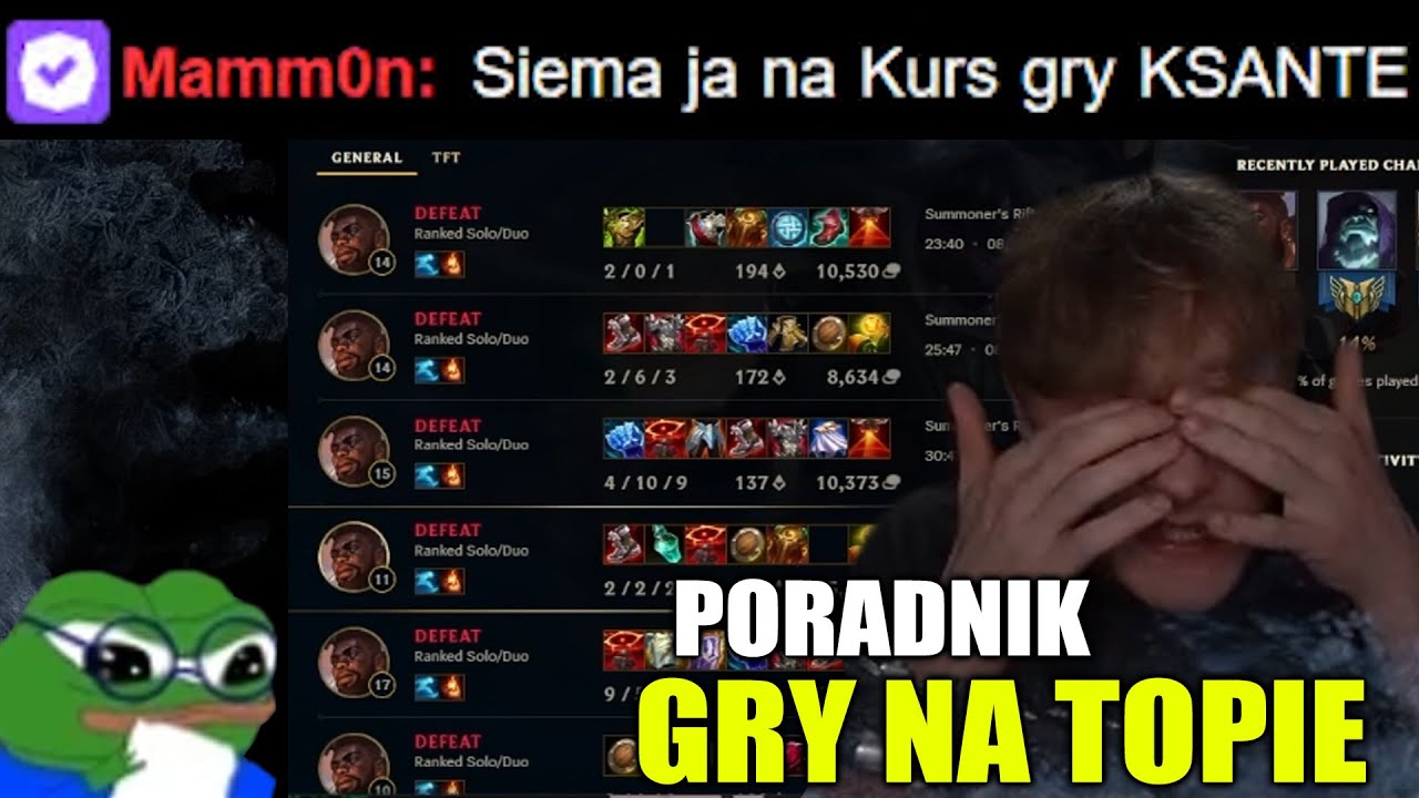 ARQUEL | COACHUJE MAMMONA JAK GRAĆ NA TOPIE, NAJLEPSZY PORADNIK TOPA, KOMENTUJE KAŻDY SWÓJ RUCH
