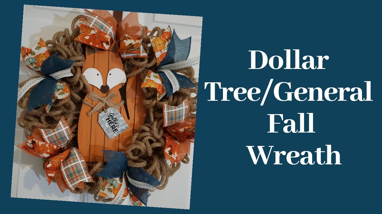 Dollar Tree/General Fall Fox Wreath