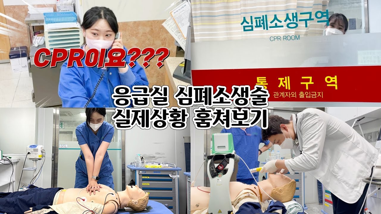 🚨응급실에서의 심폐소생술은요...♥️ㅣ네?? CPR 온다고요??? 뭐해 빨리 준비 안하고???!!!!!! ㅣPre-CPR부터 Intubation까지 #응급실간호사 #간호사브이로그