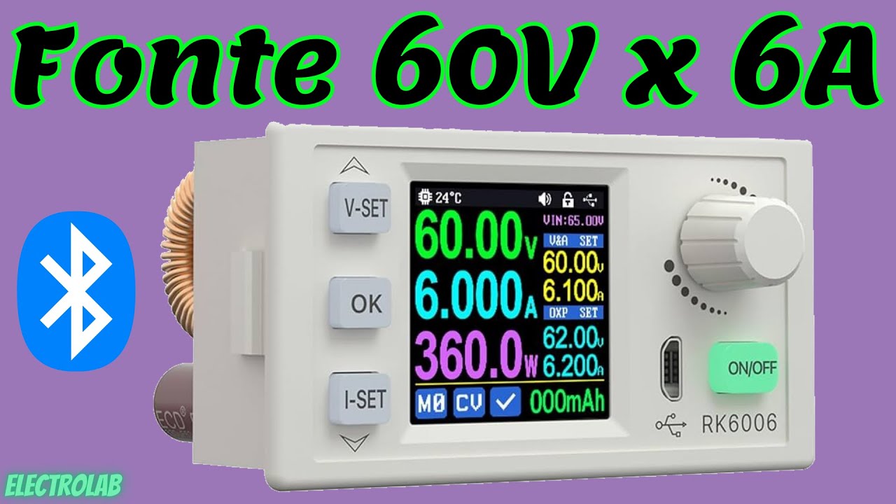 Fonte de Bancada 60V x 6A! Modular controlador digital Bluetooth! Baixo custo, baixo imposto!