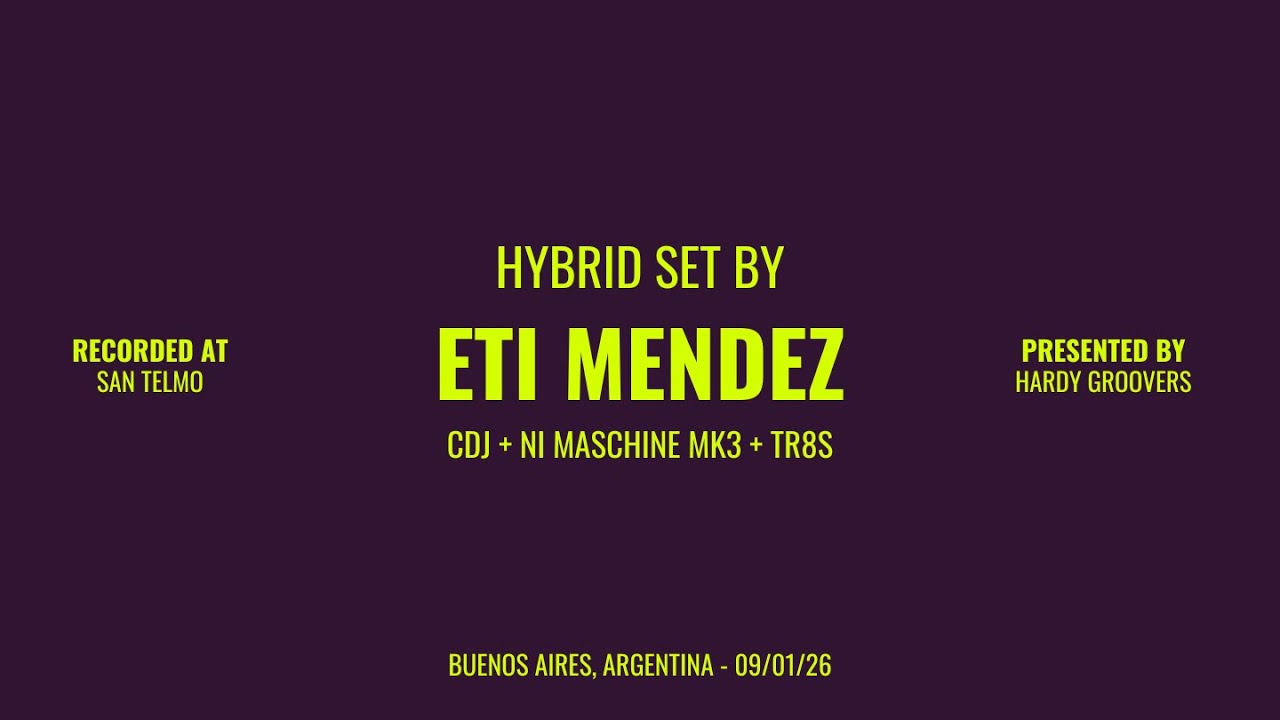 ETI MENDEZ | Techno Hybrid Set | San Telmo, Arg