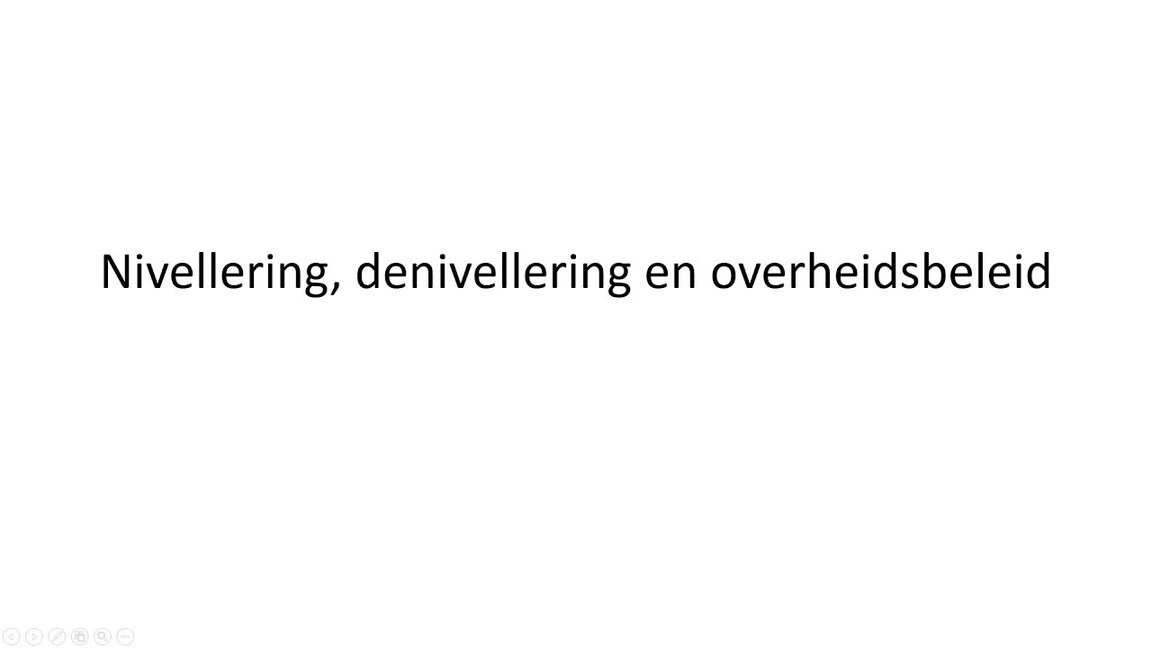 Nivellering, denivellering en overheidsbeleid
