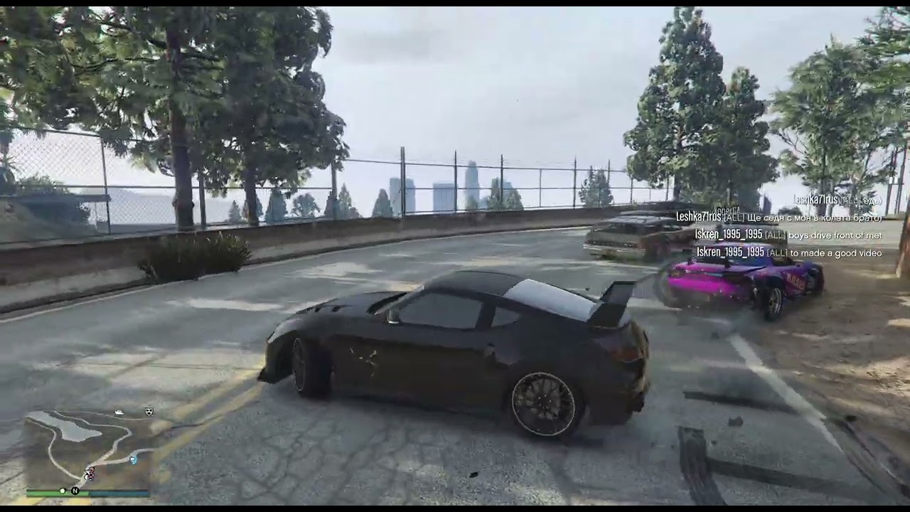 GTA V ONLINE(Drift with Nissan 350z in the biggest traffic)
