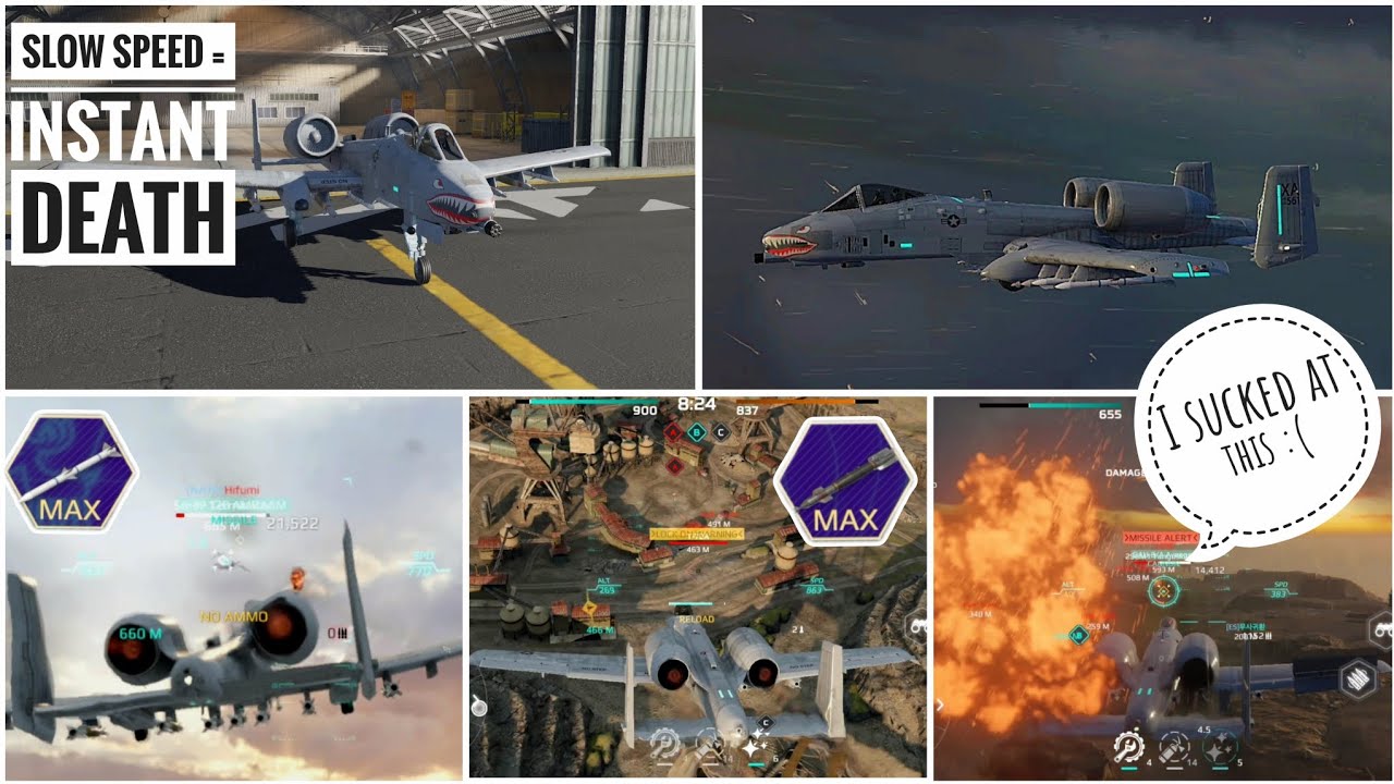 Mwt tank battles A10A tier III gbu paveway II & aim120 slow speed makes plane perform bad :(