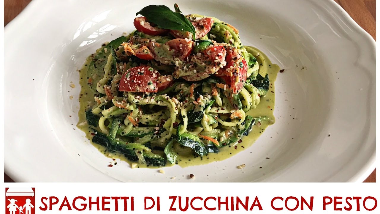 SPAGHETTI DI ZUCCHINA CON PESTO ALTERNATIVO (CUCINA SANA)2C+K