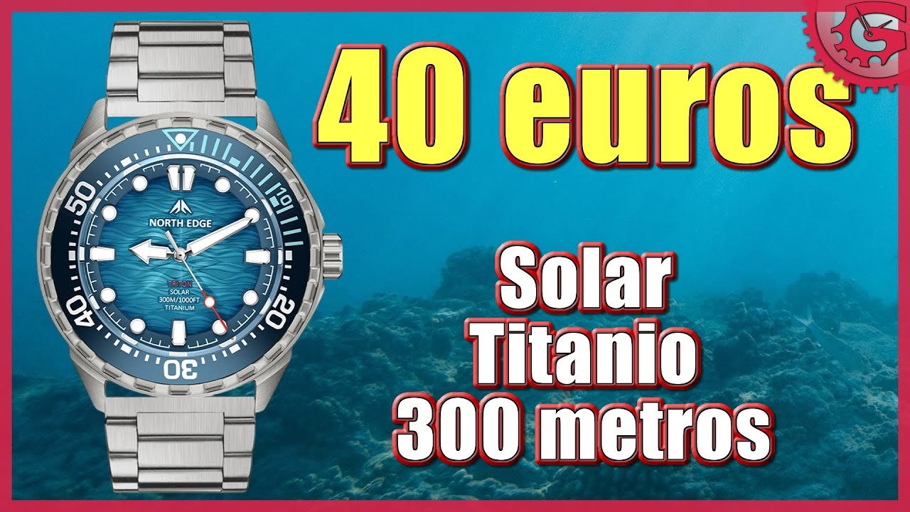 NORTH EDGE TRITON SOLAR TITANIUM. Titanio, 300M y solar a 45€ (Review del reloj)
