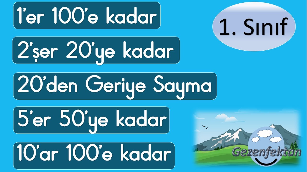 1 SINIF RİTMİK SAYMA TEKRARI