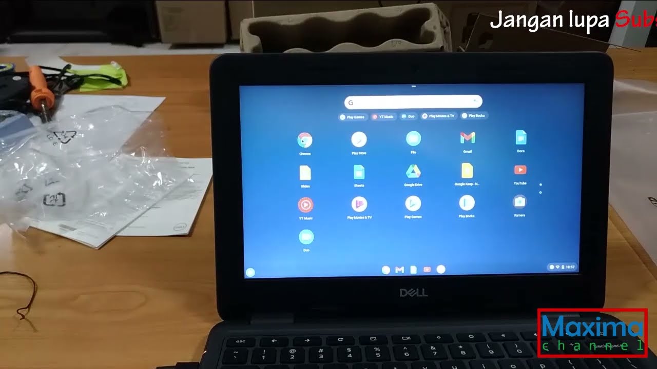 UNBOXOING & REVIEW CHROMEBOOK DELL 3100 NON TOUCH BASIC ANDROID #unboxing #review #maximachannel