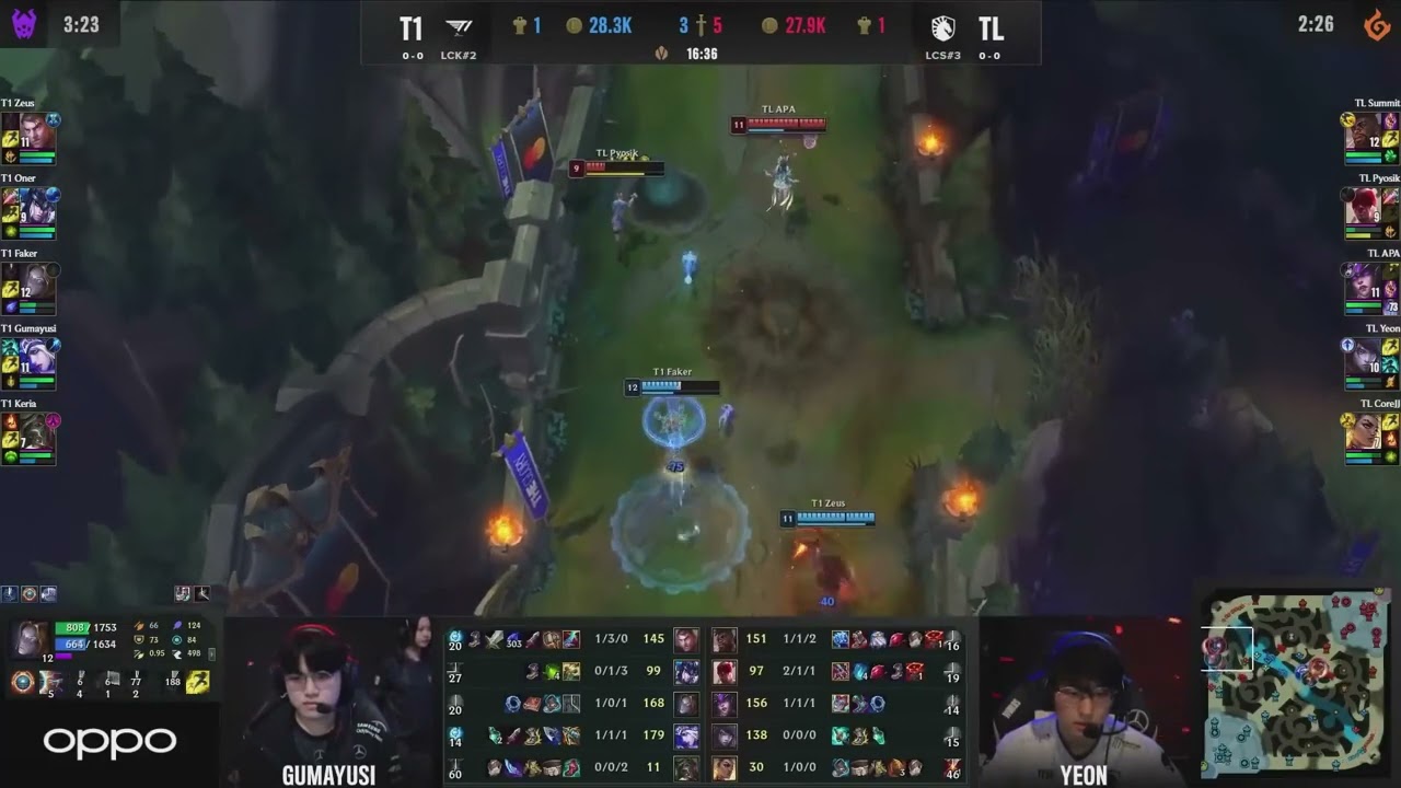 TL Pyosik fails his gank and get punish instant by T1