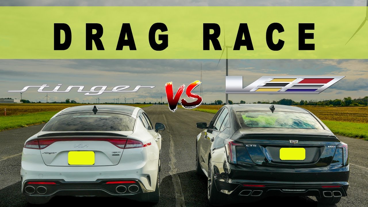 Cadillac CT5-V 2022 года против Kia Stinger GT 2022 года: шокирующие результаты. Гонка Drag-and-R...