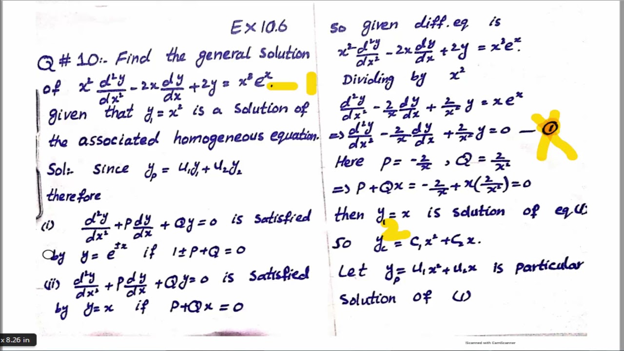 Exercise # 10.6, Q.10 || Mathematical Method || S.M Yousaf || BS Classes || Math Institute