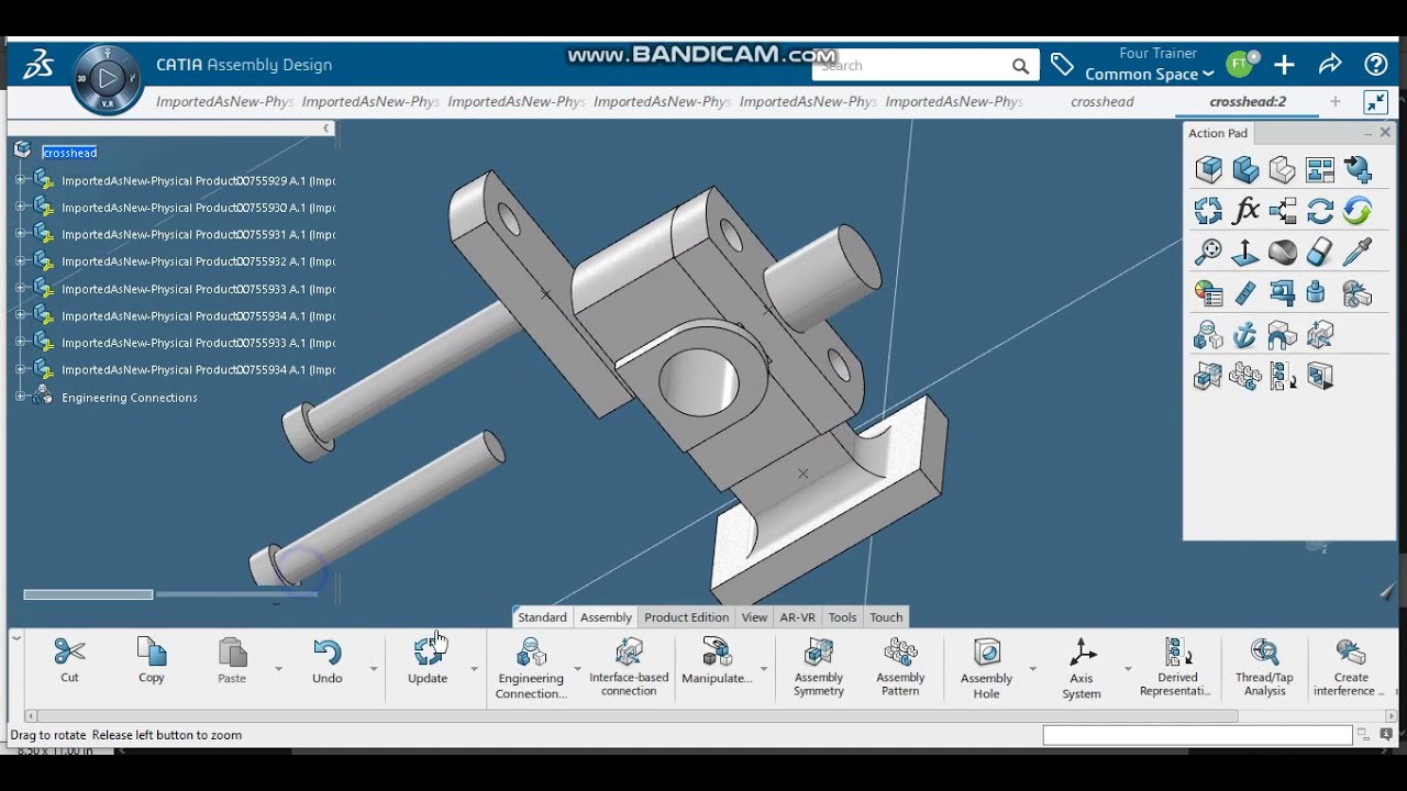 CROSS HEAD ASSEMBLY | 3D EXPERIENCE | CATIA V6