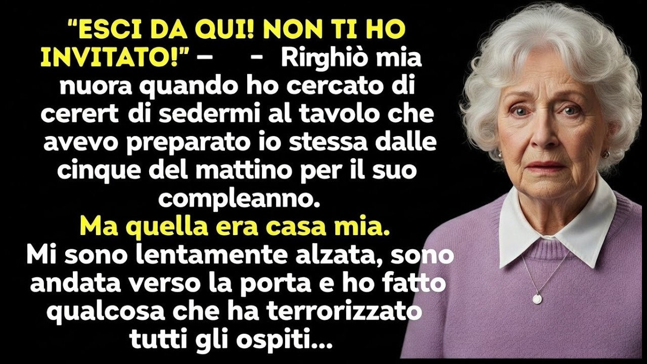 Non Ti Ho Invitato,” Disse Calma Mia Nuora—Nella Casa Che Ho Costruito, Alla Tavola Che Ho Preparato