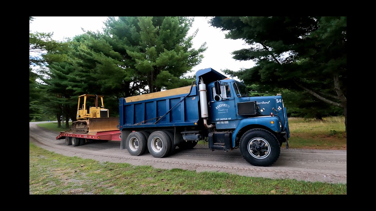 Hauling and dumping stone with Curt's 68 Brockway 359 dump truck. 8v71 Powered with n80 injectors.