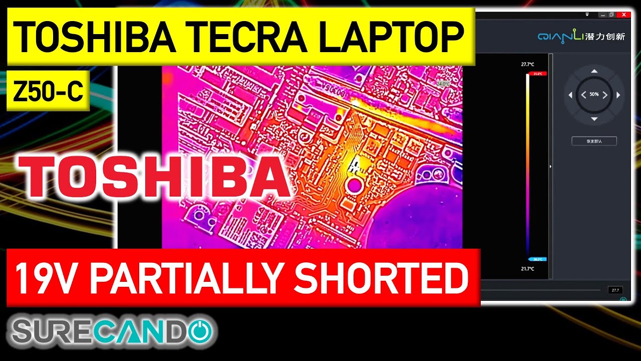 Toshiba Tecra Z50-C Not turning or charging. 19V partially shorted. Lucky CPU didn't die.