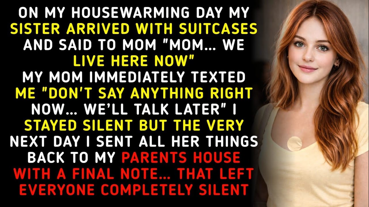 At My Housewarming Party, My Sister Showed Up With Suitcases — Mom Said This Is Our Home Now...