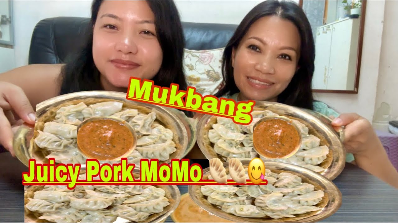 Juicy Pork MoMo 🥟🥟 Sanga Piro 🥵🌶️Akabare Tomato 🍅 Ko Achar Mukbang 😋/juicy pork MoMo Nepali Style Ma