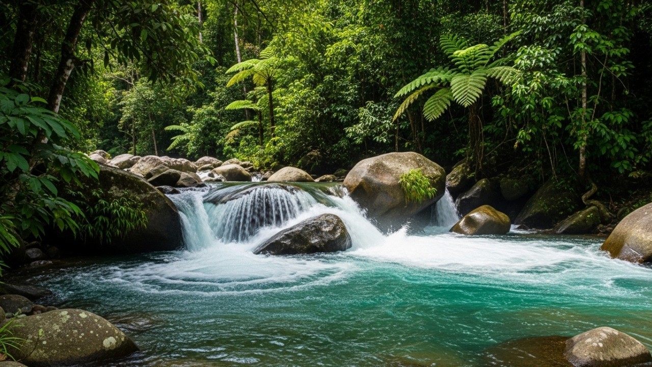 Soothing Forest River Ambience – Natural White Noise for Sleep